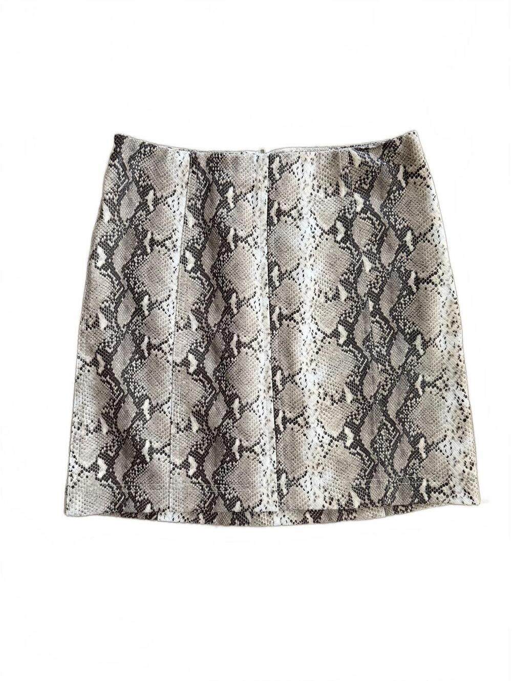 Wild Honey Faux Leather Snakeskin Mini Skirt Small Edgy Bodycon